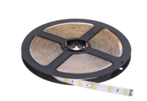 Лента светодиодная LAMPER 12В, SMD2835, 4,8Вт/м, 60 LED/м, 6500К, 8мм, 5м, для БП с клеммами, IP20