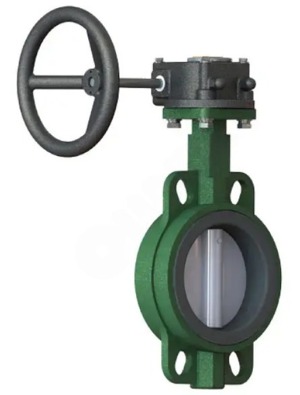 Затвор поворотный диск. GALA 2302Н, корп. чугун GGG40, диск чугун GGG40, седло EPDM HT, -10...+85°C, PN16, м/ф, DN150, р-р