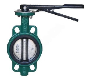Затвор поворотный диск. GALA 2302Н, корп. чугун GGG40, диск н/с BS EN 304C 15, седло EPDM HT, -10...+120°C, PN16, м/ф, DN125, рукоятка