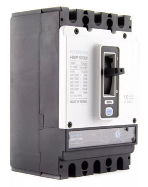 Автоматический выключатель HYUNDAI HGP100S-G 3PMPS0000C 00080 80А ток к.з. 85кА АС380/415В тип G