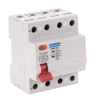 Устройство защитного отключения HYUNDAI HIRC100 N4PG4S0000C 00063F 4 полюса, 63A, 30mA