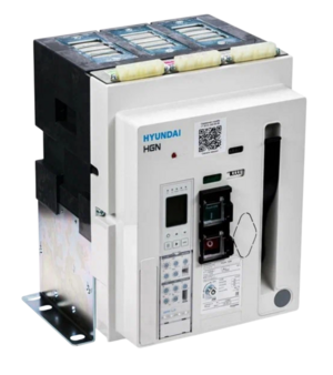 Воздушный автоматический выключатель (RUS) HYUNDAI HGN20B 3P M2C2S2 54M BA EL (3 пол., 2000А, 100kA, AC380/415В, мот.привод 220В, реле GPR-LP (50Гц), с вкл. катушкой и незав. расц. 220В)