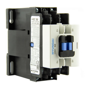 Магнитный контактор HYUNDAI HGC32 11NS Х380 32А 15 кВт при АС3 (380-440В) кат. 380В АC 1НО+1НЗ