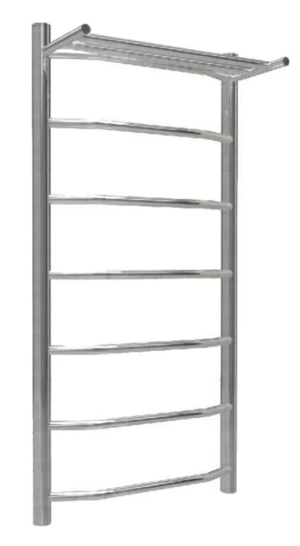 Полотенцесушитель ТЕРМОДИЗАЙН нерж. EP (лесенка c полкой) W=500, H=1000 (6 перекладин) 1/2"в.р.