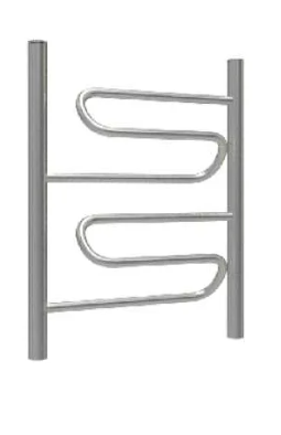 Полотенцесушитель ТЕРМОДИЗАЙН нерж. W (лесенка) W=500,H=500 (2 перекладины) 1/2"в.р.