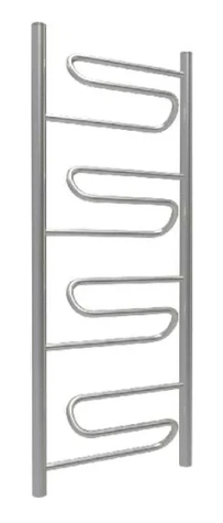 Полотенцесушитель ТЕРМОДИЗАЙН нерж. W (лесенка) W=500, H=1200 (4 перекладины) 1/2"в.р.