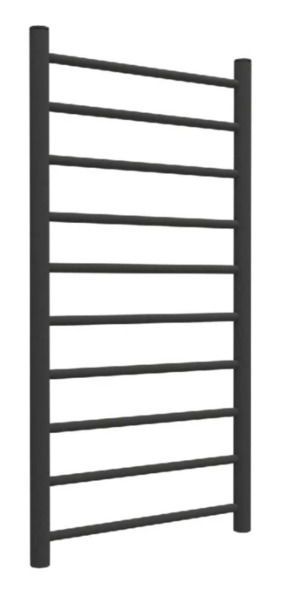 Полотенц.стальн. ТЕРМОДИЗАЙН T Steel (лесенка) W=500,H=1000 (10 перекладин) 1/2"в.р.черн.бархат
