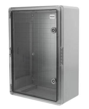 Корпус пластиковый REXANT ЩМПп с прозрачной дверцей и монтажной панелью 600х400х200мм, АБС, УХЛ1, IP65