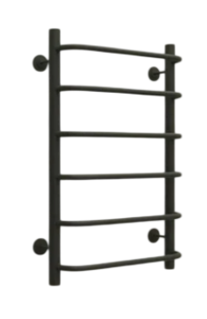 Водяной полотенцесушитель ТЕРМОДИЗАЙН N Steel (лесенка) W=500,H=600 (6 перекладин) 1/2"в.р. черн.бархат