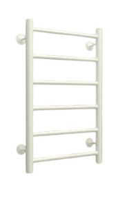 Полотенц. стальн. ТЕРМОДИЗАЙН T Steel (лесенка) W=500, H=600 (6 перекладин) 1/2"в.р. бел.бархат