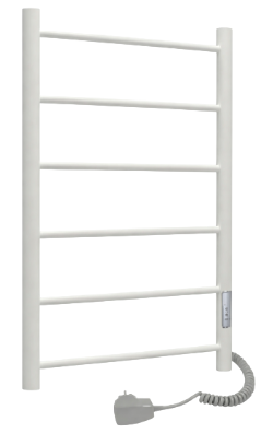 Электрический полотенцесушитель ТЕРМОДИЗАЙН T Steel (лесенка) W=500, H=600 (6 перекладин) бел. бархат