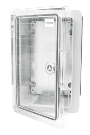 Корпус REXANT пластиковый ЩМПп с прозрачной дверцей и монтажной панелью 300х200х130мм, АБС, УХЛ1, IP65