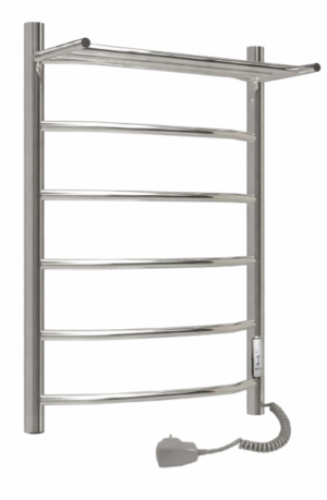 Полотенцесушитель Электр.нерж. ТЕРМО ДИЗАИН EP(лесенка с полк) W=500, H=1000 (6 перекладин)