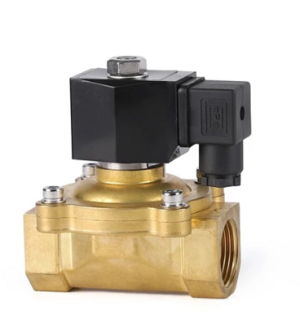 Клапан электромагнитный DN.ru VS200-NT-NC-220VAC 1" Ду25 Ру10, соленоидный двухходовой, корпус - латунь, уплотнение - NBR, резьбовой, нормально-закрытый, прямого действия, катушка - 220В