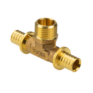 Тройник надвижной с переходом на нар.р. 16(2,2) х 1/2" х 16(2,2) VALTEC VTm.433.G.160416