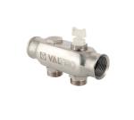 Коллектор Valtec из нержавеющей стали с межосевым расстоянием выходов 50 мм купить с доставкой по РФ