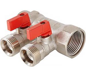 Коллектор Valtec с отсекающими кранами, под евроконус VTC.580.NE.0602