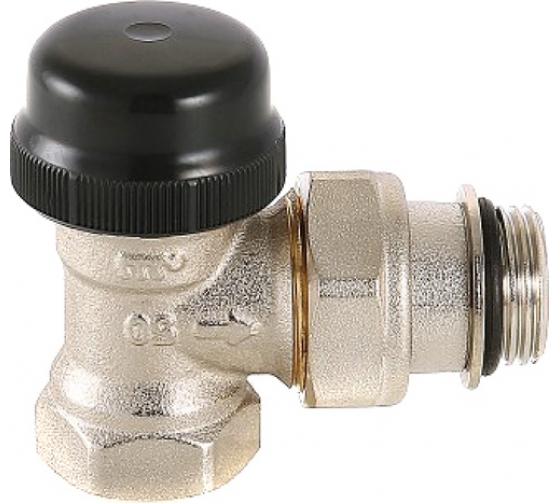 Клапан термостатический Valtec VT.037.N.04 угловой с преднастройкой купить с доставкой по РФ
