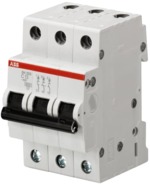 Автоматический выключатель ABB SH203 D50 3-полюсный 50А 6kA (хар-ка D) купить с доставкой по РФ