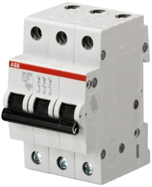 Автоматический выключатель ABB SH203 D50 3-полюсный 50А 6kA (хар-ка D)