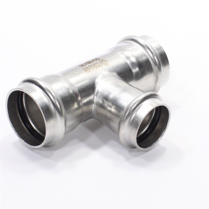 Тройник WAAG Heavy Inox 35-28-35 пресс-пресс сталь нержавеющая купить с доставкой по РФ